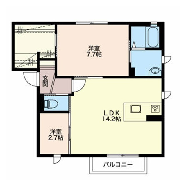 瑞穂市犀川２丁目のアパートの間取り