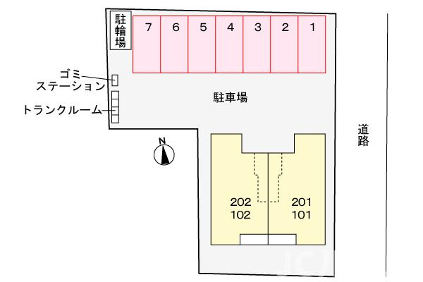 カーサ　カメリアの区画図