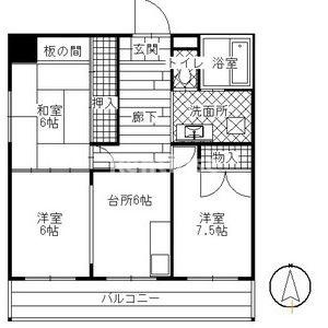 イミソーレ岩倉のバルコニー