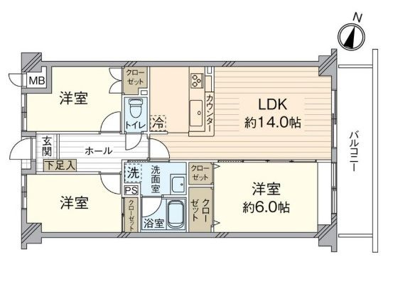 【間取り】 |  メゾンモンブラン竹末☆仲介手数料無料☆