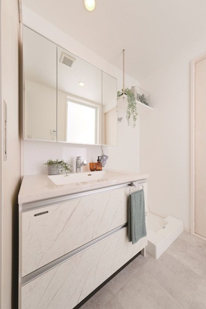 【洗面所】 | モデルルームなので家具家電などはつきません