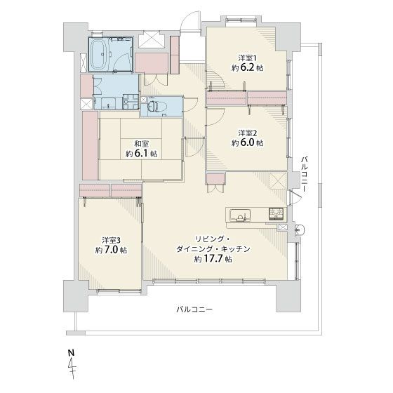 【間取り】 | エバーライフ博多南弐番館☆仲介手数料無料☆
