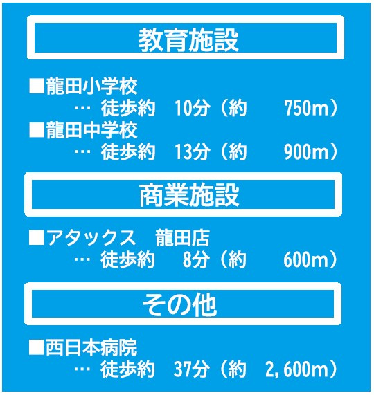 仲介手数料不要　よかタウンBloom北区龍田7丁目1期【龍田小・龍田中】の周辺