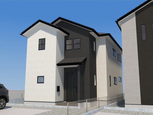 仲介手数料不要　よかタウンBloom北区龍田7丁目1期【龍田小・龍田中】の外観パース