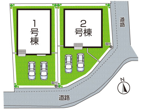 岸和田市岡山町　第9期　新築一戸建ての区画図|全2区画