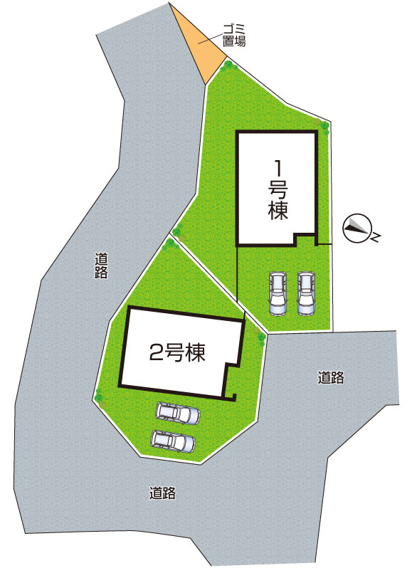 ★29(土)30(日)現地見学可能！★湖南市三雲　全2邸の区画図|全2区画