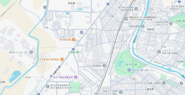 5日(土)6日(日)現地ご見学可能！　枚方市黄金野　第1期　新築一戸建ての地図