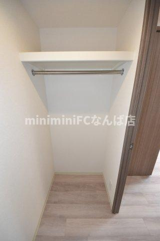 プレサンスドームシティコレーレの収納|背面にも同じものがあるウォークインＣＬ