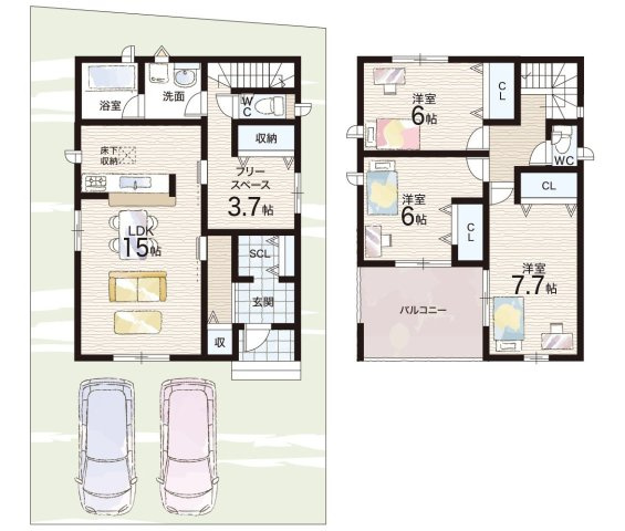姫路市勝原区山戸　第4-2期　新築一戸建ての間取り|5号地