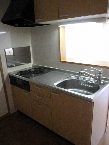 稲城市矢野口のアパートのキッチン