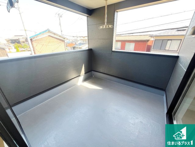 姫路市勝原区山戸　第4期　新築一戸建てのバルコニー|ワイドバルコニーは洗濯物を干すスペースが広いのでご家族が多くても安心！