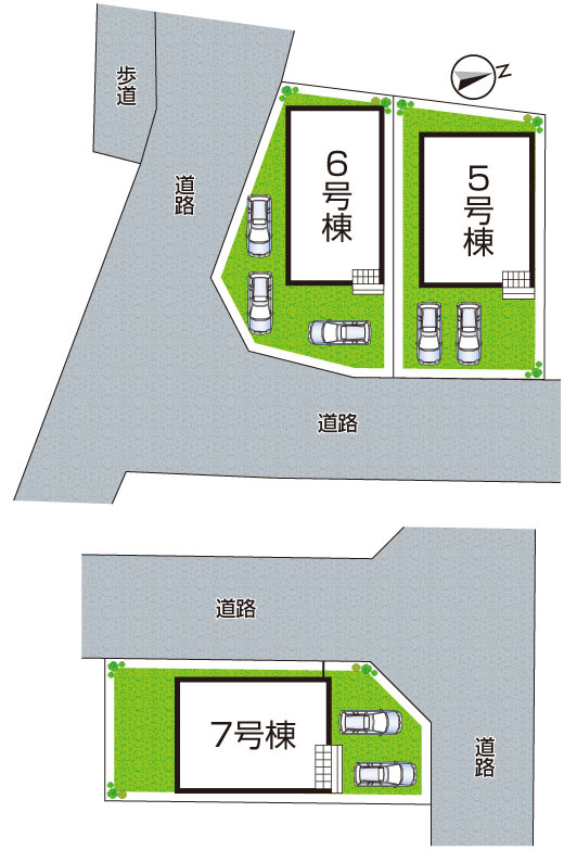 姫路市勝原区山戸　第4-2期　新築一戸建ての区画図|全3区画