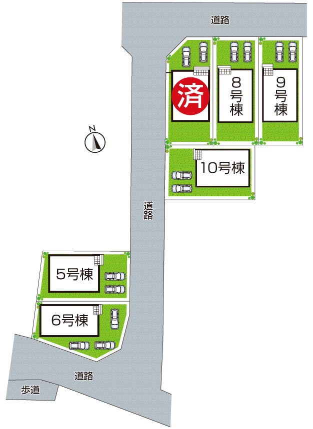 姫路市勝原区山戸　第4期　新築一戸建ての区画図|全10区画