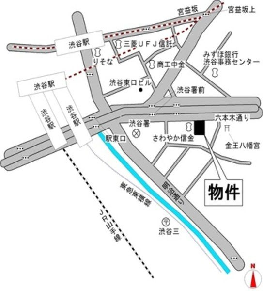 プライア渋谷の地図