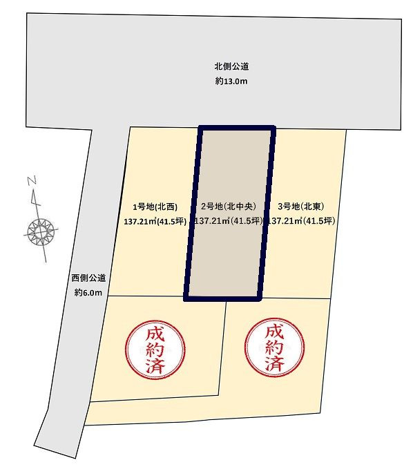 南国市篠原 -2号地- 新築戸建ての区画図|2号地