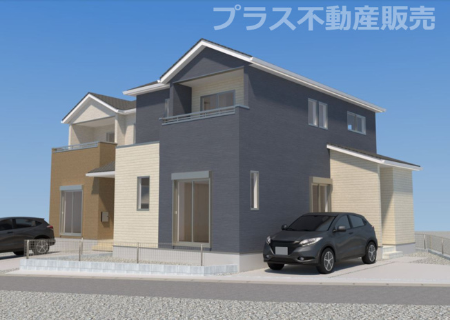 【外観】 | 春日市天神山1丁目1期　2号棟（全2棟）【仲介手数料無料・0円】 | ※画像準備中ですが現地完成しました。物件内部もご見学頂けます。プラス不動産販売にお任せ下さい。