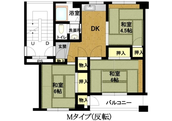 東垂水南（３） 5号棟の間取り