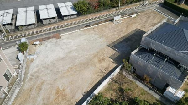 森②　土地の前面道路含む現地写真|※図面と現況が異なる場合は現況を優先させていただきます。※分筆後、多少面積の増減可能性があります。