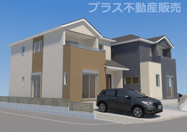 【外観】 | 春日市天神山1丁目1期　1号棟（全2棟）【仲介手数料無料・0円】 | ※画像準備中ですが現地完成しました。物件内部もご見学頂けます。プラス不動産販売にお任せ下さい。