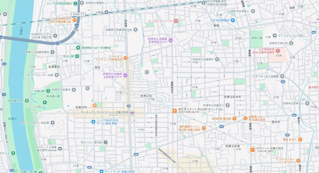 尼崎市武庫之荘　第3期　新築一戸建ての地図