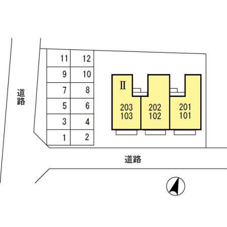 アベニール　Ⅱの区画図|当社、チルホームのHPもご覧ください(^^)/物件情報多数♪