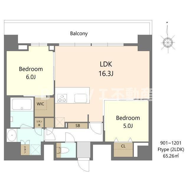 S-RESIDENCE松屋町asence　BRAVI不動産の間取り|【S-RESIDENCE松屋町asence】間取りです