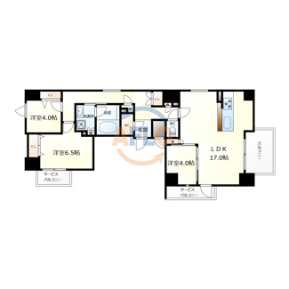 【間取り】 | La CASA石ヶ辻（テナント） | La CASA石ヶ辻（テナント）　間取り