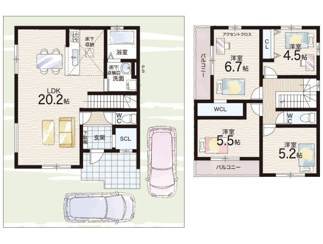 神戸市北区西山　第1期　新築一戸建ての間取り|3号地