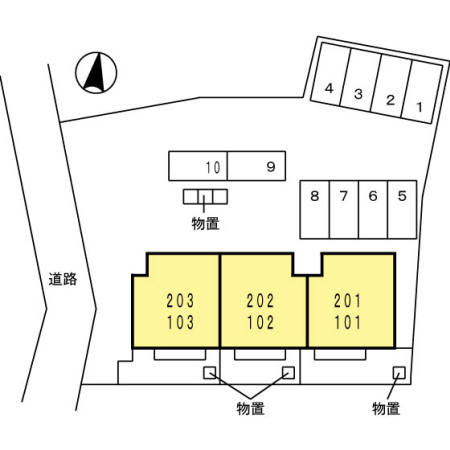 セジュール中道の区画図