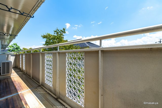セジュール中道のバルコニー