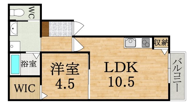 ソレイユビセレクト法蓮町Ⅲの間取り