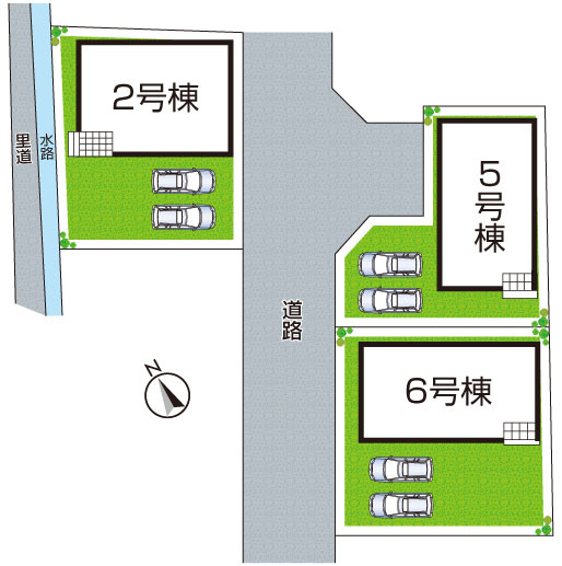 姫路市野里堀留町　第1期　新築一戸建ての区画図|全3区画
