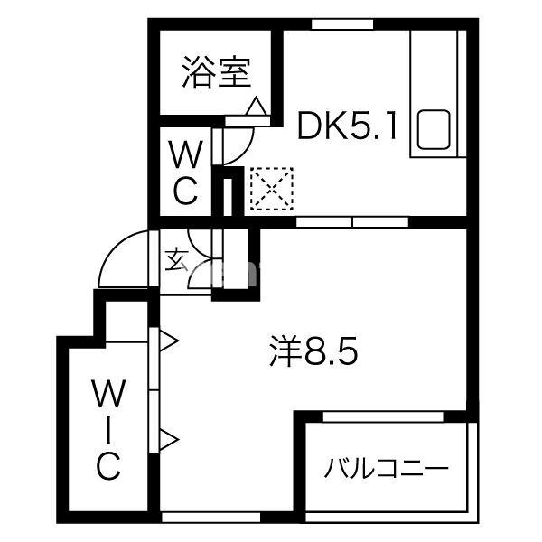 ファティリティ稲沢　(旧菱電アパート)3号棟の間取り