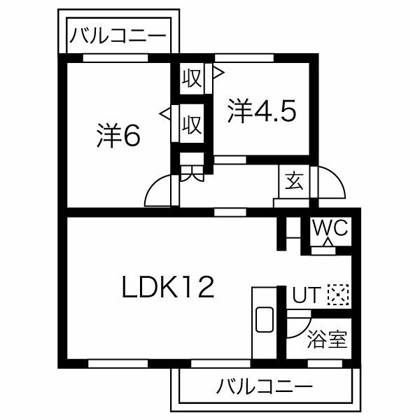白川台藤ハイツの間取り