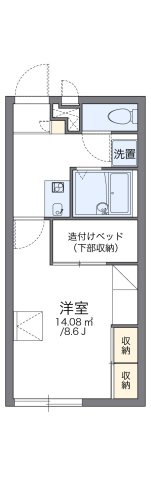 レオパレスリヴァージュ西の京の間取り|代表的な間取のため実際の間取とは異なる場合があります