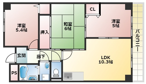 エスペランサ門真南の間取り