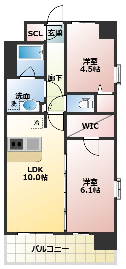 スプランディッド梅田グランノースの間取り