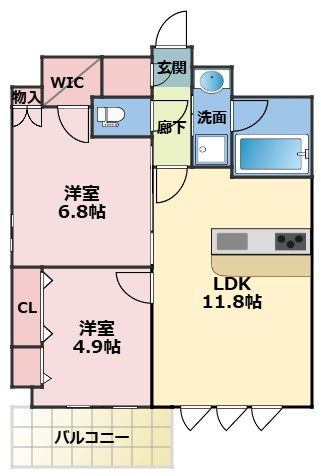 スプランディッド上本町WESTの間取り