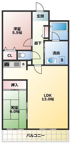 ラフィーネ香里園の間取り