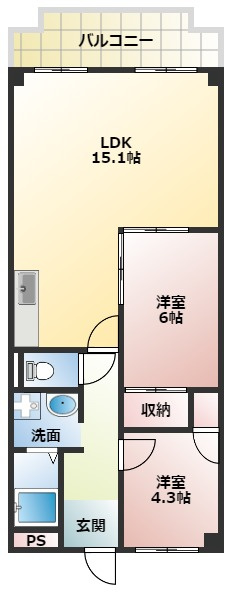 PLUM CITY RESIDENCE NEYAGAWA(ジュネスFUJI)の間取り