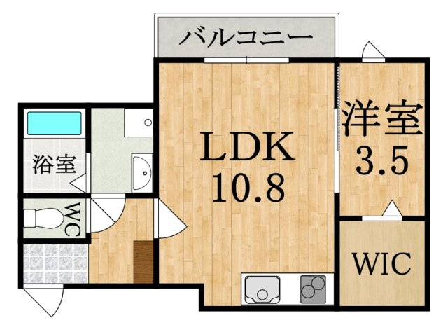ソレイユビセレクト法蓮町Ⅳの間取り