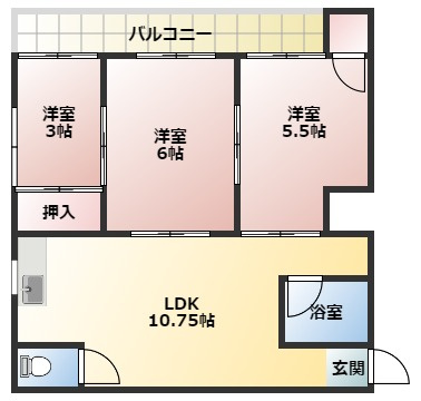 ピュアスモト D棟の間取り
