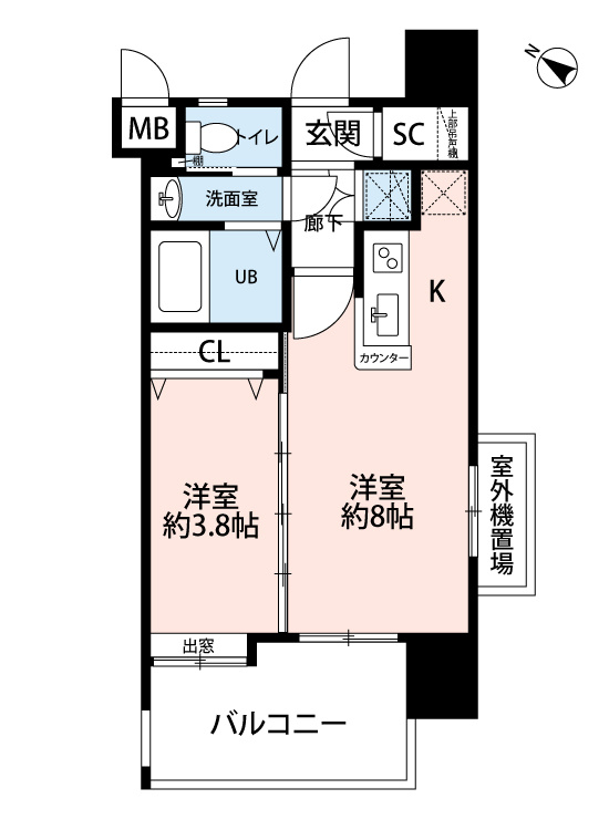 サヴォイ博多エレメンツ　7階の間取り