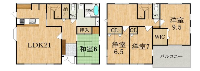 今市町戸建の間取り