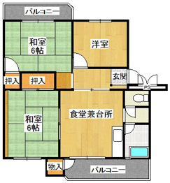宝塚安倉（3）5号棟の間取り