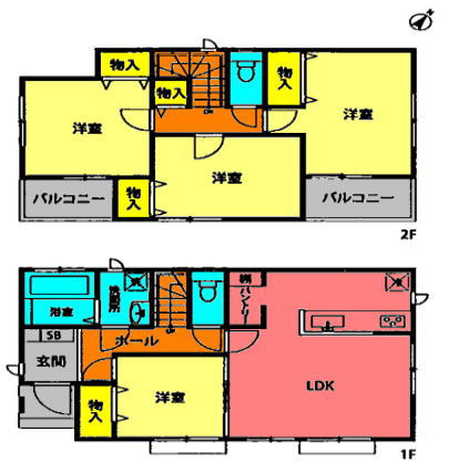 【間取り】 | 桶川市坂田　中古戸建