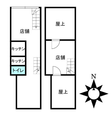 大阪市中央区心斎橋筋２丁目の店舗一部の間取り