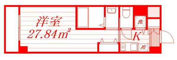 鎌倉市小町２丁目の賃貸マンションの間取り