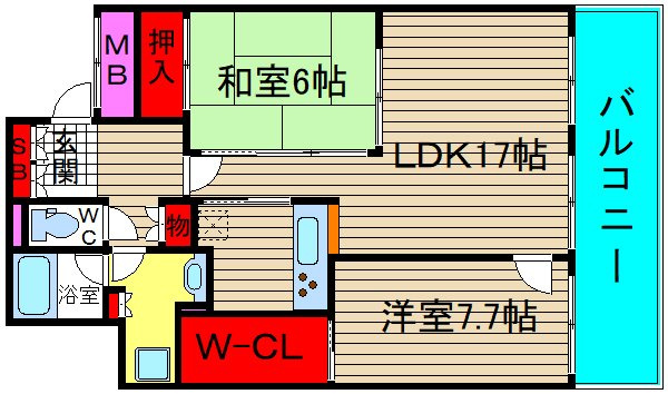 サンクタスタワー心斎橋ミラノグランデの間取り