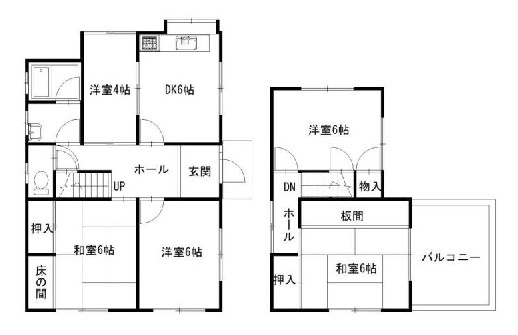 和歌山市土入・中古戸建・116430の間取り
